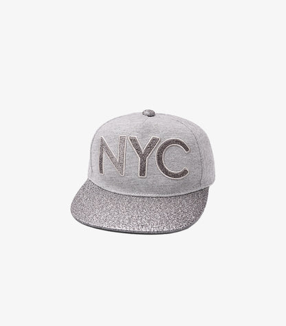 PRIMARK NYC GLITTER PEAK CAP – GREY