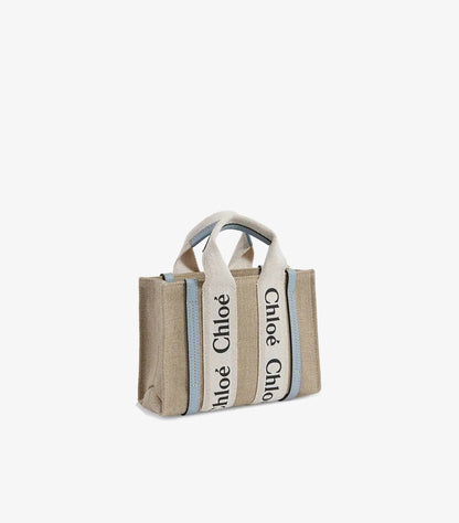 CHLOE WOODY COTTON-CANVAS TOTE BAG