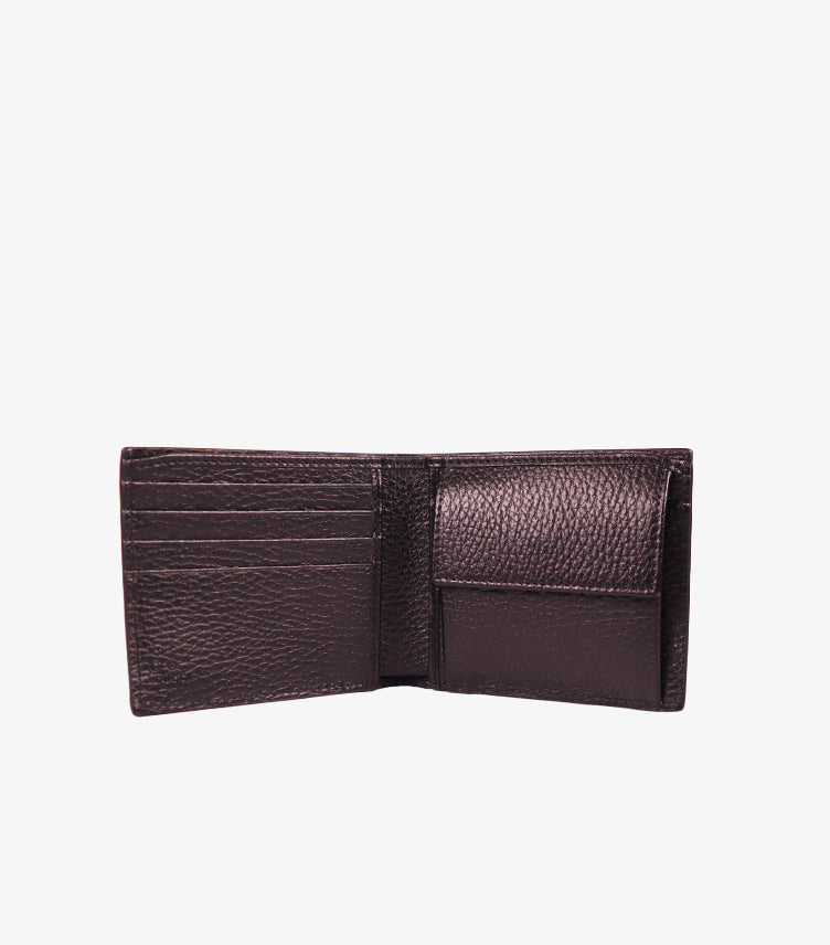 GUCCI INTERLOCKING G TEXTURED LEATHER BIFOLD WALLET