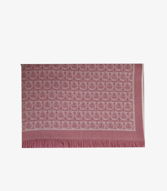 FERRAGAMO WOMEN’S JACQUARD LOGO SCARF – ROSE PINK
