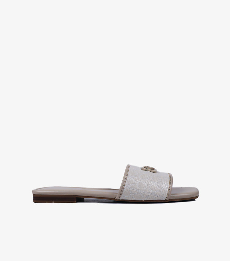 CALVIN KLEIN  MONOGRAM SLIDE SANDAL