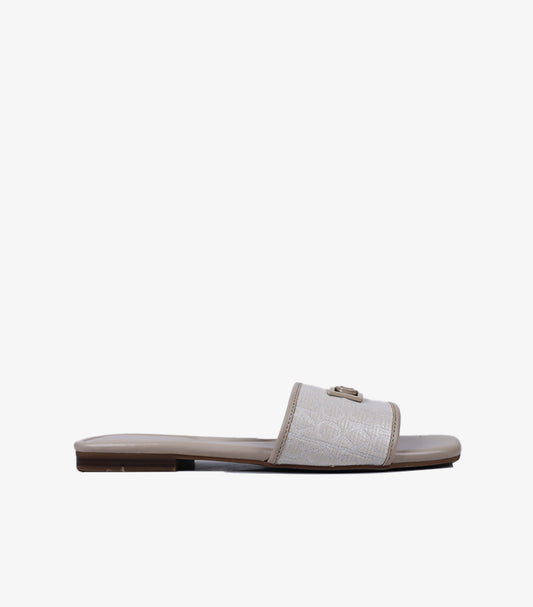 CALVIN KLEIN  MONOGRAM SLIDE SANDAL