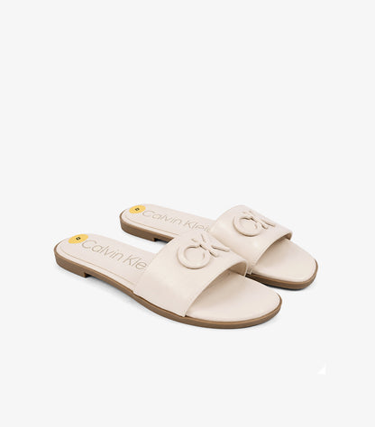 CALVIN KLEIN LOGO SLIDE SANDALS
