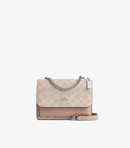 COACH MINI KLARE CROSSBODY BAG | SIGNATURE CANVAS & LEATHER CHAIN STRAP – 3-WAY CARRY