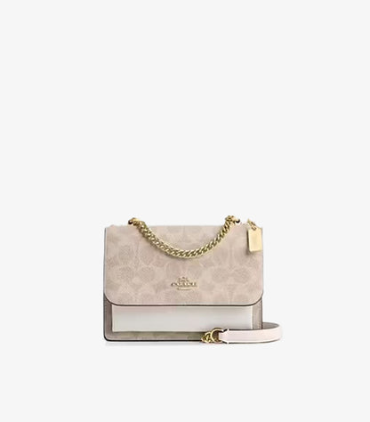 COACH MINI KLARE CROSSBODY BAG | SIGNATURE CANVAS & LEATHER CHAIN STRAP – 3-WAY CARRY
