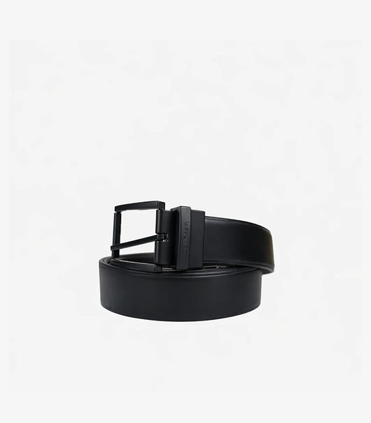 CALVIN KLEIN MATTE BUCKLE LEATHER BELT – BLACK