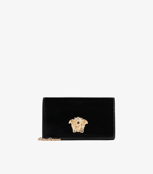 VERSACE MEDUSA PATENT-LEATHER CLUTCH BAG