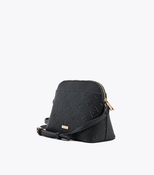 ALDO CROSSBODY BAG WITH AN EMBOSSED MONOGRAM LOGO PATTERN