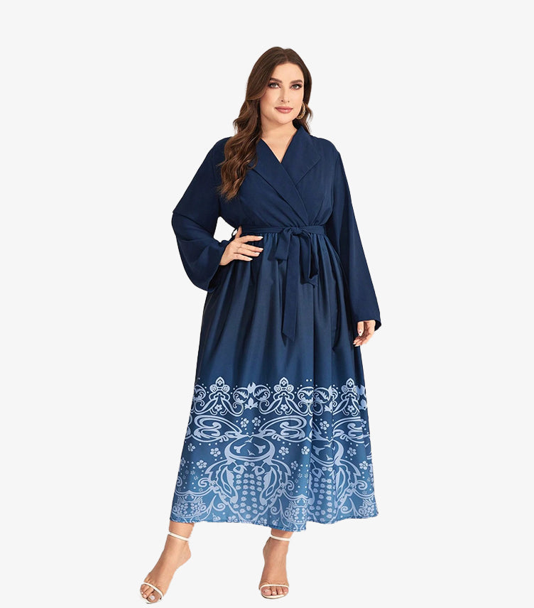 SHEIN BLUE MAXI WRAP DRESS