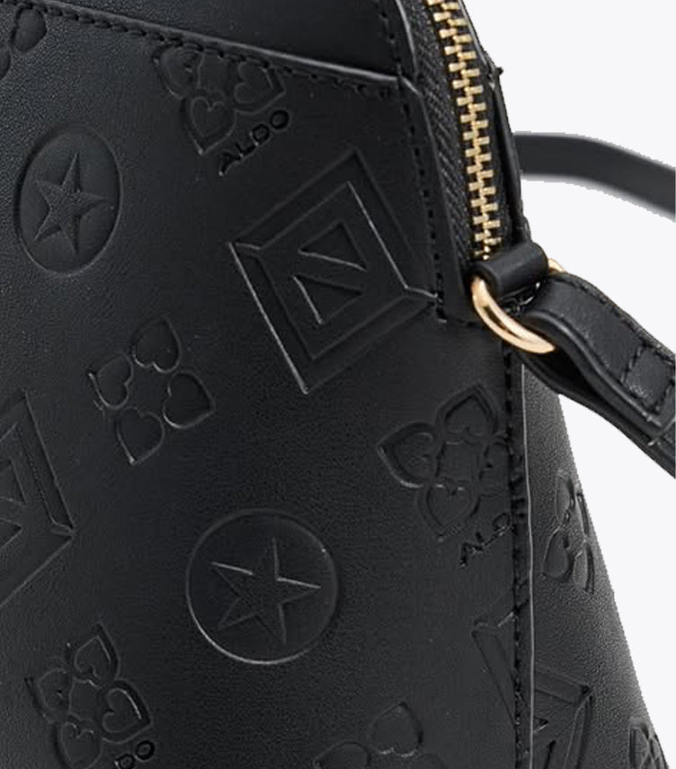 ALDO CROSSBODY BAG WITH AN EMBOSSED MONOGRAM LOGO PATTERN