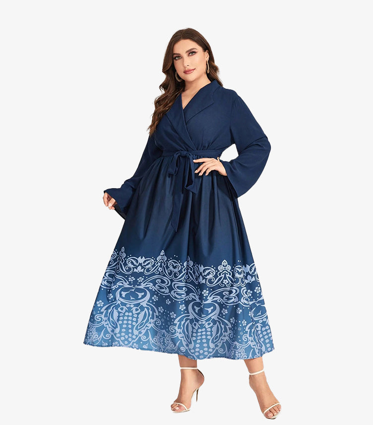 SHEIN BLUE MAXI WRAP DRESS