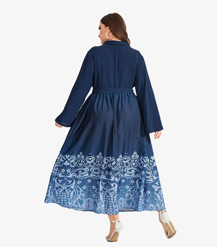 SHEIN BLUE MAXI WRAP DRESS