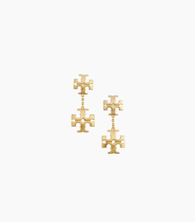 TORY BURCH KIRA DOUBLE DROP EARRINGS