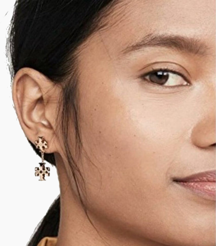 TORY BURCH KIRA DOUBLE DROP EARRINGS