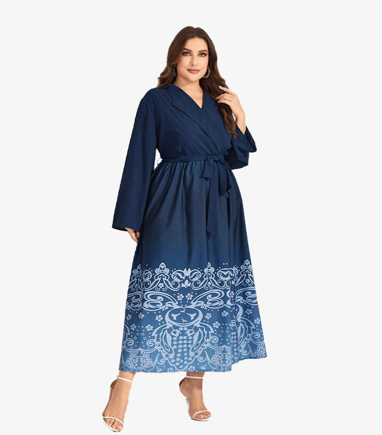 SHEIN BLUE MAXI WRAP DRESS