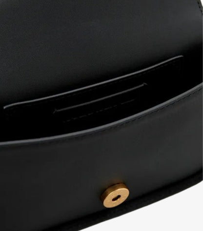 KARL LAGERFELD SIGNATURE LEATHER SHOULDER BAG