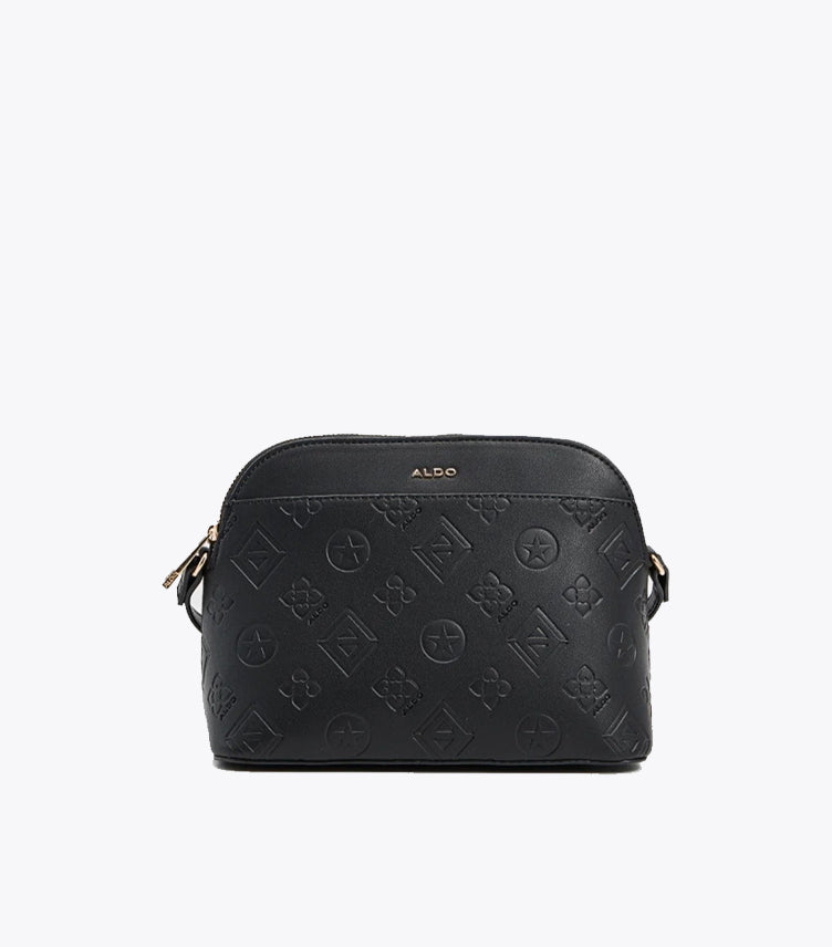 ALDO CROSSBODY BAG WITH AN EMBOSSED MONOGRAM LOGO PATTERN