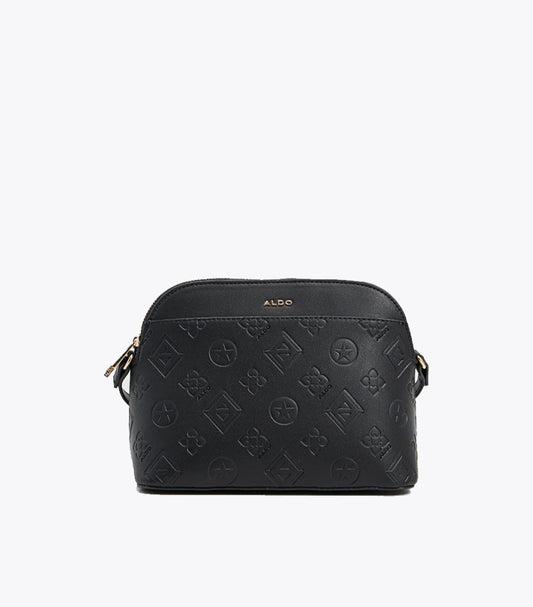 ALDO CROSSBODY BAG WITH AN EMBOSSED MONOGRAM LOGO PATTERN