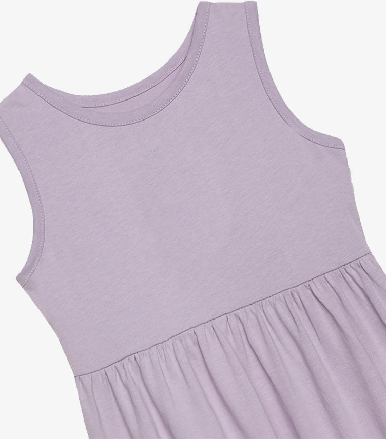 F&F GIRLS ROUND NECK SLEEVELESS DRESS