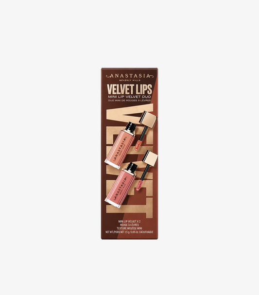 Anastasia Beverly Hills Velvet Lips Mini Lip Velvet Duo featuring two soft matte liquid lipsticks