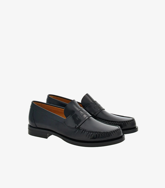 FERRAGAMO BLACK MAN SHOES