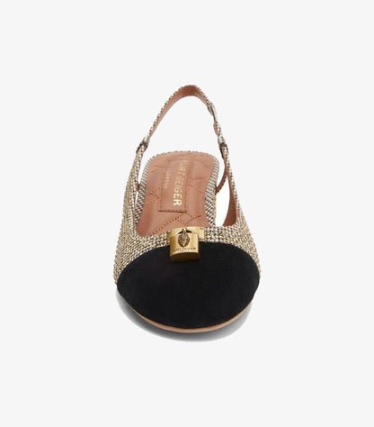 KURT GEIGER WOMEN’S TWEED SLINGBACK BLOCK HEEL