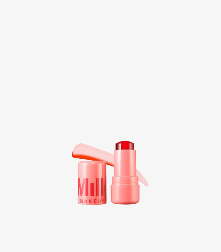 Milk Makeup Cooling Water Jelly Tint Lip and Cheek Stain in Fizz soft peach shade with colour swatch