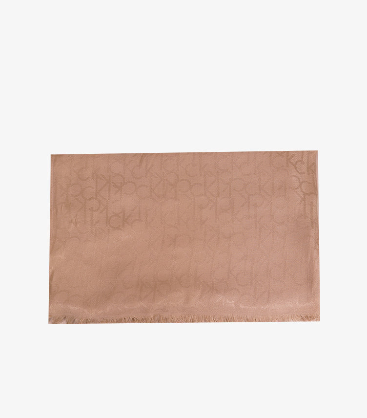 CALVIN KLEIN WOMEN’S MONOGRAM LOGO PASHMINA SCARF