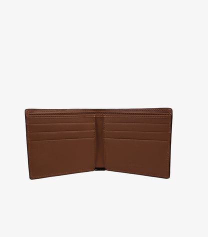 VERSACE MEN'S MEDUSA BIFOLD LEATHER WALLET - BROWN