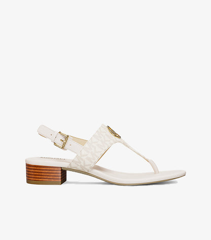 MICHAEL KORS SIGNATURE LOGO T-STRAP SANDAL
