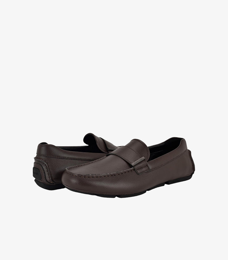 CALVIN KLEIN LEATHER DRIVER LOAFERS