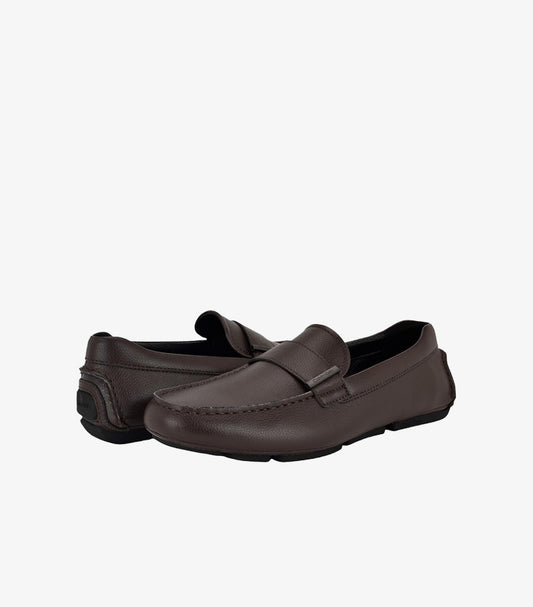 CALVIN KLEIN LEATHER DRIVER LOAFERS