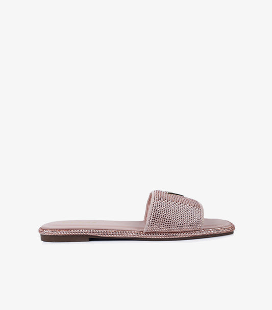 GUESS RHINESTONE SLIDE SANDALS