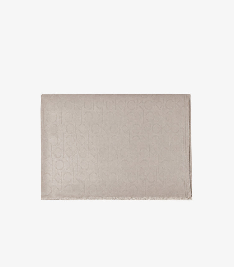 CALVIN KLEIN WOMEN’S MONOGRAM LOGO PASHMINA SCARF