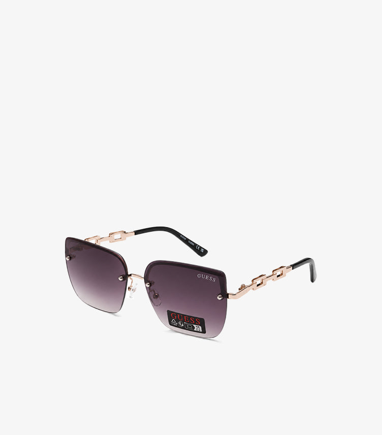 GUESS RIMLESS SQUARE SUNGLASSES