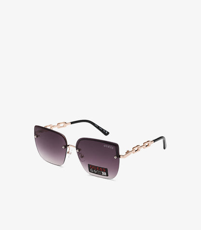GUESS RIMLESS SQUARE SUNGLASSES