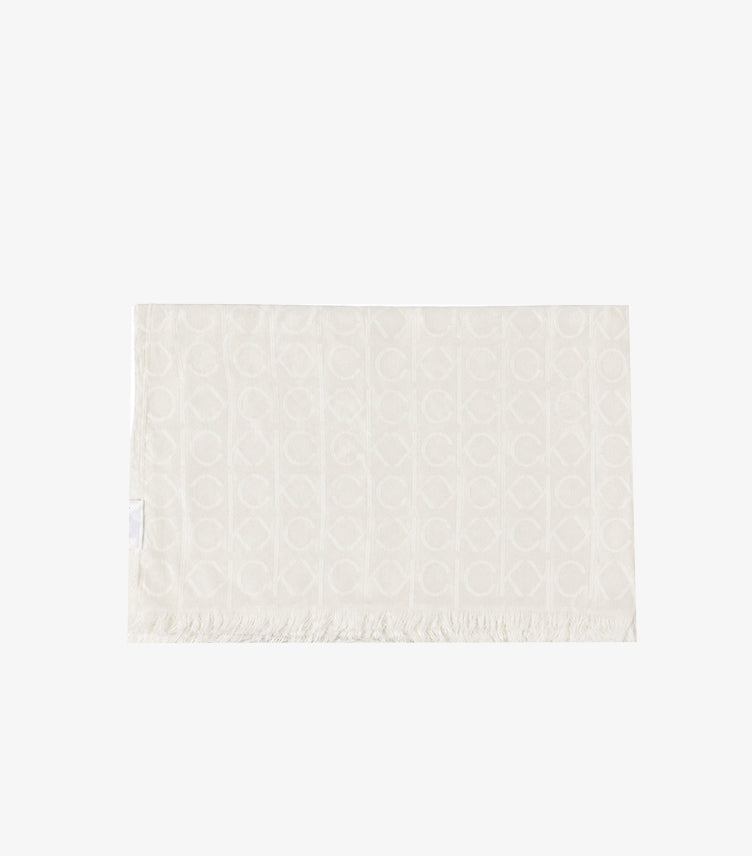 CALVIN KLEIN WOMEN’S MONOGRAM LOGO PASHMINA SCARF