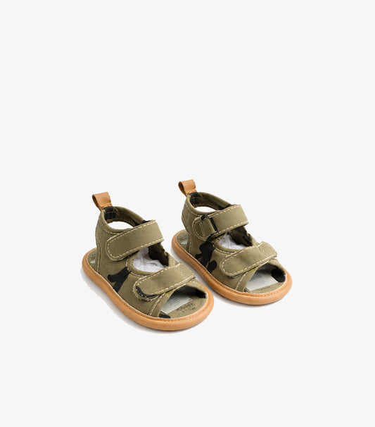 PRIMARK KIDS CAMO STRAP SANDALS – KHAKI