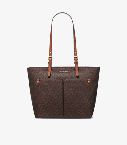 MICHAEL KORS JET SET MEDIUM LOGO POCKET TOTE BAG