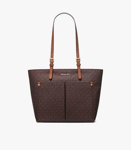 MICHAEL KORS JET SET MEDIUM LOGO POCKET TOTE BAG