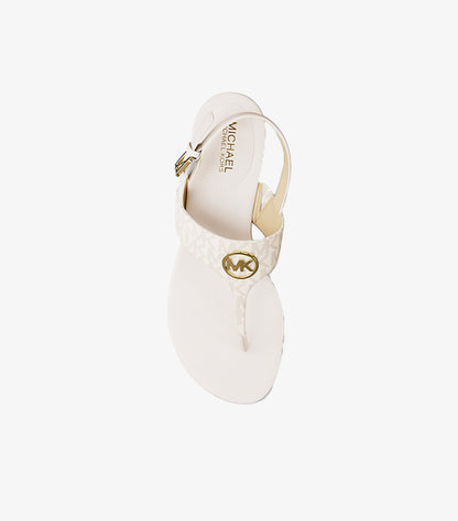 MICHAEL KORS SIGNATURE LOGO T-STRAP SANDAL