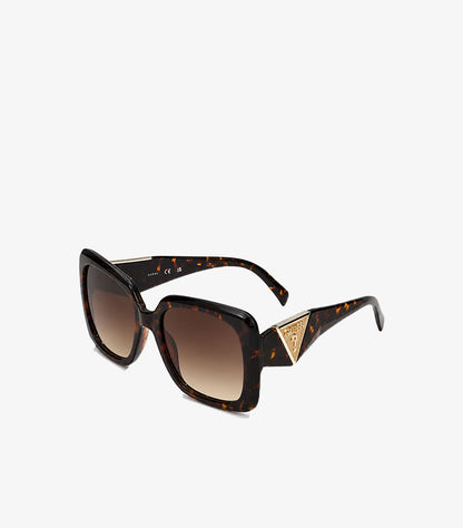 GUESS TORTOISE SQUARE SUNGLASSES