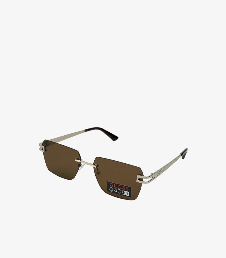 GUESS RIMLESS GEOMETRIC SUNGLASSES