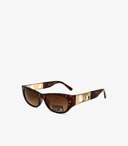 GUESS TORTOISE OVAL SUNGLASSES