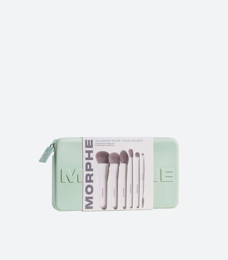 MORPHE ALONG FOR THE GLIDE 6-PIECE TRAVEL BRUSH SET & POUCH