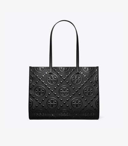 TORY BURCH T MONOGRAM CONTRAST EMBOSSED TOTE