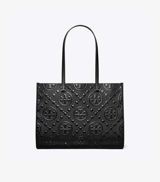 TORY BURCH T MONOGRAM CONTRAST EMBOSSED TOTE