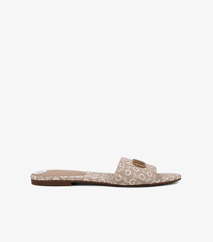GUESS MONOGRAM SLIDE SANDALS