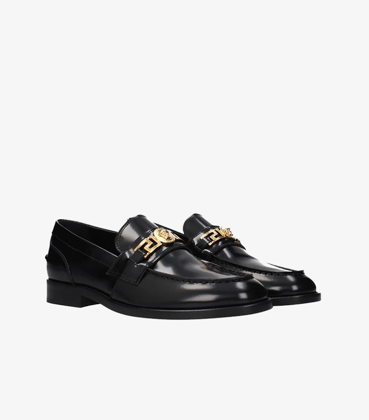 VERSACE LOAFERS MEN LEATHER BLACK