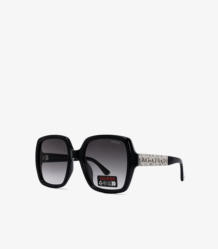 GUESS BLACK OVERSIZED SQUARE SUNGLASSES